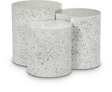 Dimple End Table - Stylish Brushed Metal Design for Contemporary Living Spaces and Modular Use
