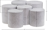 Dimple Contemporary Coffee Table - Modular Iron Design for Stylish Living Room Elegance and Versatility