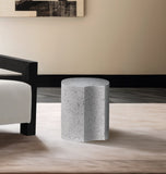 Dimple End Table - Stylish Brushed Iron Design for Contemporary Living Spaces and Modular Use