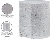Dimple Contemporary End Table - Stylish Brushed Iron Design for Modern Living Spaces and Décor