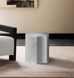 Dimple Contemporary End Table - Stylish Brushed Iron Design for Modern Living Spaces and Décor