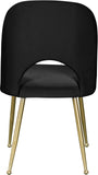 Logan Contemporary Dining Chair Set with Comfortable Foam Cushioning and Elegant Gold Legs