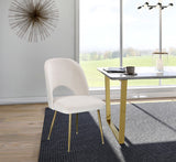 Logan Contemporary Dining Chair Set with Comfortable Foam Cushioning and Elegant Gold Legs
