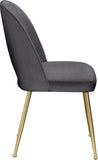 Logan Contemporary Dining Chair Set with Comfortable Foam Cushioning and Elegant Gold Legs