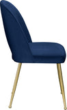 Logan Contemporary Dining Chair Set with Comfortable Foam Cushioning and Elegant Gold Legs