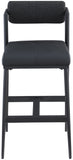 Stryker Counter Stools Set of 2 - Luxurious Boucle Fabric and Vegan Leather for Modern Spaces