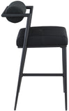 Stryker Counter Stools Set of 2 - Luxurious Boucle Fabric and Vegan Leather for Modern Spaces