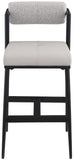 Stryker Counter Stools Set of 2 - Luxurious Boucle Fabric and Vegan Leather for Modern Spaces
