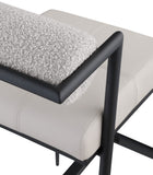 Stryker Counter Stools Set of 2 - Luxurious Boucle Fabric and Vegan Leather for Modern Spaces