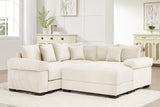 DESEO 79" Sectional Sofa with Ottoman
