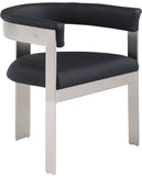 Romeo - Faux Leather Dining Chair With Silver Base (Set of 2)