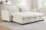 PERTH 86" Loveseat with 2 Ottomans