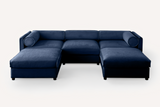 HARMONY 109" 3-Seater Sofa with 2 Ottomans