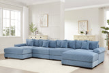 DESEO 170" 4-Seater Sofa with 2 Ottomans