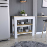 Tuhome Cala Kitchen Island 40 with Two Shelves, One Drawer, Four Legs, Modern and Functional Storage for Kitchen