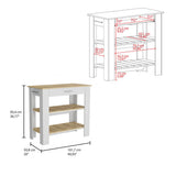 Tuhome Cala Kitchen Island 40 with Two Shelves, One Drawer, Four Legs, Modern and Functional Storage for Kitchen