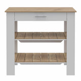 Tuhome Cala Kitchen Island 40 with Two Shelves, One Drawer, Four Legs, Modern and Functional Storage for Kitchen