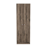 Tuhome Lambardi Tall Multistorage Cabinet with Double Door Design, Five Deep Interior Shelves, Freestanding Vertical Storage Solution for Kitchens, Laundry Rooms, Bedrooms or Utility Areas to Maximize Home Organization