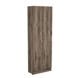 Tuhome Lambardi Tall Multistorage Cabinet with Double Door Design, Five Deep Interior Shelves, Freestanding Vertical Storage Solution for Kitchens, Laundry Rooms, Bedrooms or Utility Areas to Maximize Home Organization