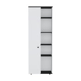 Hoyt Kitchen Pantry Storage Cabinet with Five Interior Shelves, Five Exterior Compartments, Multi-Tier Organization System for Food, Cookware and Household Essentials, Modern Space-Saving Design for Home Kitchens