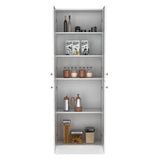 Lynch 71-Inch High Kitchen Pantry Storage Cabinet with Four Doors, Five Adjustable Shelves, Freestanding Cupboard for Dining Room, Living Room, Laundry or Multifunctional Home Organization and Space-Saving Storage Solutions