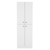 Lynch 71-Inch High Kitchen Pantry Storage Cabinet with Four Doors, Five Adjustable Shelves, Freestanding Cupboard for Dining Room, Living Room, Laundry or Multifunctional Home Organization and Space-Saving Storage Solutions
