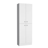 Lynch 71-Inch High Kitchen Pantry Storage Cabinet with Four Doors, Five Adjustable Shelves, Freestanding Cupboard for Dining Room, Living Room, Laundry or Multifunctional Home Organization and Space-Saving Storage Solutions
