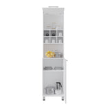 Attica 80" High Double Door Kitchen Pantry Cabinet with Six Spice Cubbies, Four Spacious Shelves, Large Storage Cabinets for Kitchen, Garage, Laundry Room or Home Organization