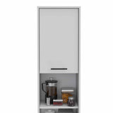 Tuhome Hobart Pantry with Four Legs, Two Cabinets, Two Open Shelves, Adjustable Legs, Modern Storage Solution for Kitchen