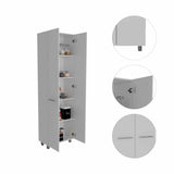 Baleare Pantry Cabinet, Five Interior Shelves, Four Legs