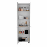Baleare Pantry Cabinet, Five Interior Shelves, Four Legs