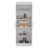 TUHOME Nepal Pantry Cabinet with Two-Door Vertical Storage, Five Spacious Interior Shelves, Easy-Access Handles, Space-Efficient Design for Organizing Groceries, Kitchenware and Everyday Essentials in Modern Kitchens