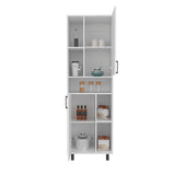 Bryce Pantry Cabinet with Two Doors and Multiple Storage Compartments, Tall Freestanding Kitchen Storage Unit for Dry Goods, Cookware, Small Appliances, and Dishes, Modern Cabinet with Concealed and Open Storage