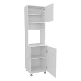 Antares Kitchen Pantry Cabinet with Two Doors, Open Middle Shelf for Coffee Machines or Microwaves, Upper Storage Cabinet, Freestanding Kitchen Organizer for Functionality and Style