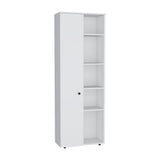 Hoyt Kitchen Pantry Storage Cabinet with Five Interior Shelves, Five Exterior Compartments, Multi-Tier Organization System for Food, Cookware and Household Essentials, Modern Space-Saving Design for Home Kitchens