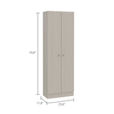 Tuhome Lambardi Tall Multistorage Cabinet with Double Door Design, Five Deep Interior Shelves, Freestanding Vertical Storage Solution for Kitchens, Laundry Rooms, Bedrooms or Utility Areas to Maximize Home Organization
