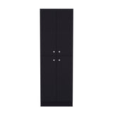 Lynch 71-Inch High Kitchen Pantry Storage Cabinet with Four Doors, Five Adjustable Shelves, Freestanding Cupboard for Dining Room, Living Room, Laundry or Multifunctional Home Organization and Space-Saving Storage Solutions