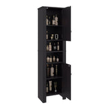 Vanessa Bathroom Cabinet with Auxiliary Storage, Modern Freestanding Organizer with Open Shelves and Closed Cabinet, Space-Saving Bathroom Storage Solution for Small Spaces, Wengue Finish