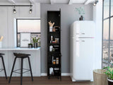 Tuhome Hobart Pantry with Four Legs, Two Cabinets, Two Open Shelves, Adjustable Legs, Modern Storage Solution for Kitchen