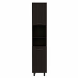 Tuhome Hobart Pantry with Four Legs, Two Cabinets, Two Open Shelves, Adjustable Legs, Modern Storage Solution for Kitchen