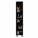 Tuhome Hobart Pantry with Four Legs, Two Cabinets, Two Open Shelves, Adjustable Legs, Modern Storage Solution for Kitchen