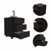 Tuhome Artemisa 3 Drawer Filing Cabinet with Four Casters, Superior Top, Mobile or Stationary Storage Solution for Office