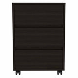 Tuhome Artemisa 3 Drawer Filing Cabinet with Four Casters, Superior Top, Mobile or Stationary Storage Solution for Office
