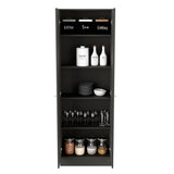 Tuhome Lambardi Tall Multistorage Cabinet with Double Door Design, Five Deep Interior Shelves, Freestanding Vertical Storage Solution for Kitchens, Laundry Rooms, Bedrooms or Utility Areas to Maximize Home Organization