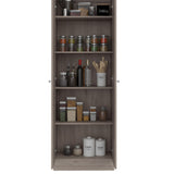 Tuhome Lambardi Tall Multistorage Cabinet with Double Door Design, Five Deep Interior Shelves, Freestanding Vertical Storage Solution for Kitchens, Laundry Rooms, Bedrooms or Utility Areas to Maximize Home Organization
