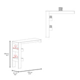 TUHOME Aurora Kitchen Counter Table with Modern Minimalist Design, Integrated Storage Shelf for Bar Essentials and Everyday Use, Space-Saving Dining or Breakfast Table Ideal for Kitchens, Home Bars, Studios and Contemporary Dining Rooms