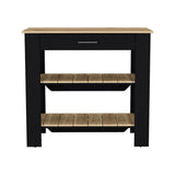 Tuhome Cala Kitchen Island 40 with Two Shelves, One Drawer, Four Legs, Modern and Functional Storage for Kitchen
