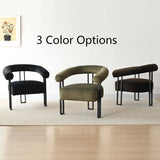 Mia Modern Velvet Accent Chair with Arms (1-Piece)