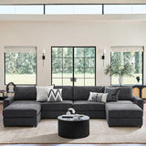 Aeris 138" Modern Curved Sectional Couch & Sofa With Curved Aesthetic