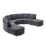 Aeris 138" Modern Curved Sectional Couch & Sofa With Curved Aesthetic